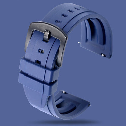 Garmin Grooved FKM Rubber Band in Navy Blue