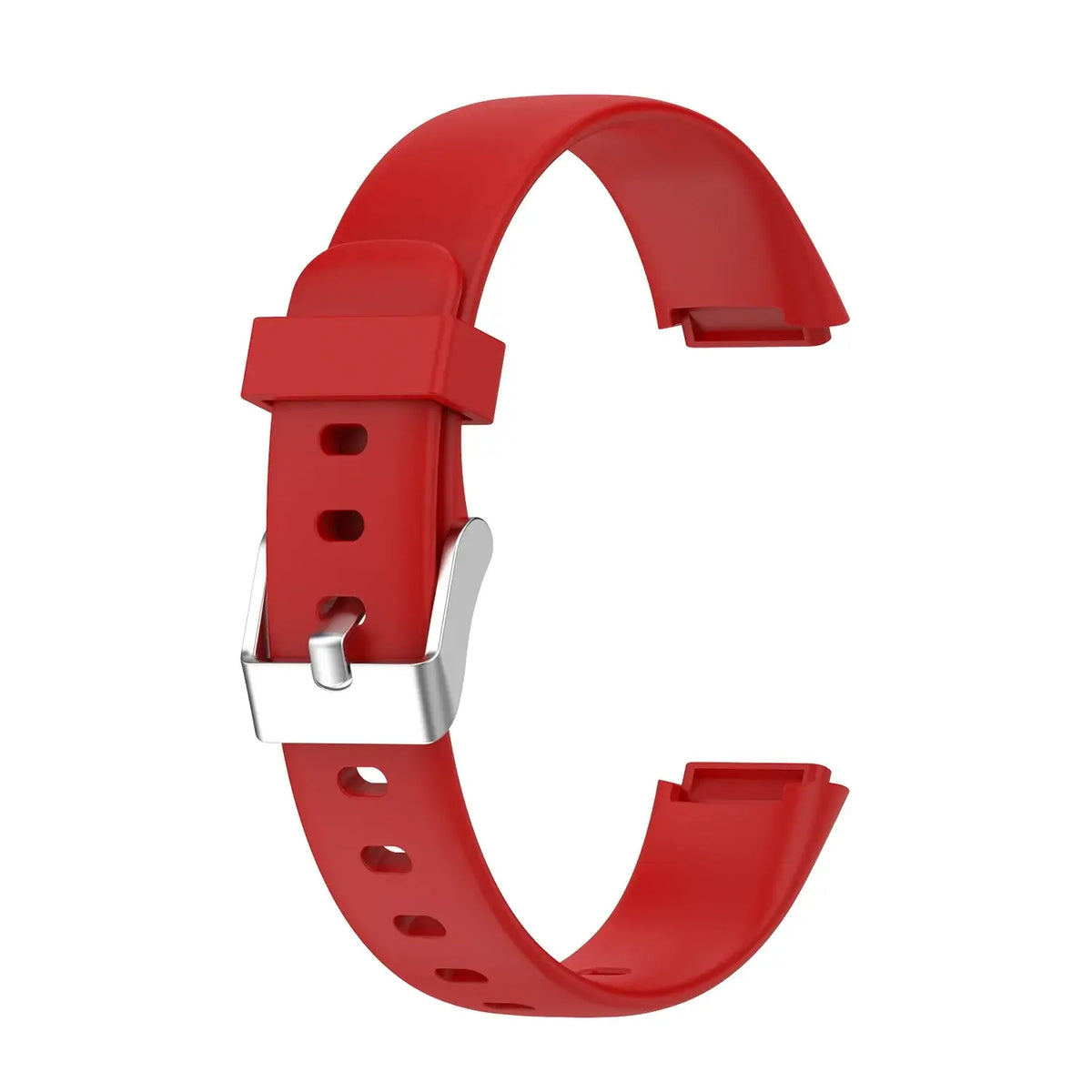 Fitbit Luxe Classic Silicone Buckle Band - Red buckle strap