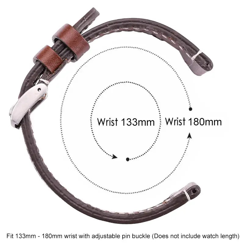 Leather band wrist-fit illustration