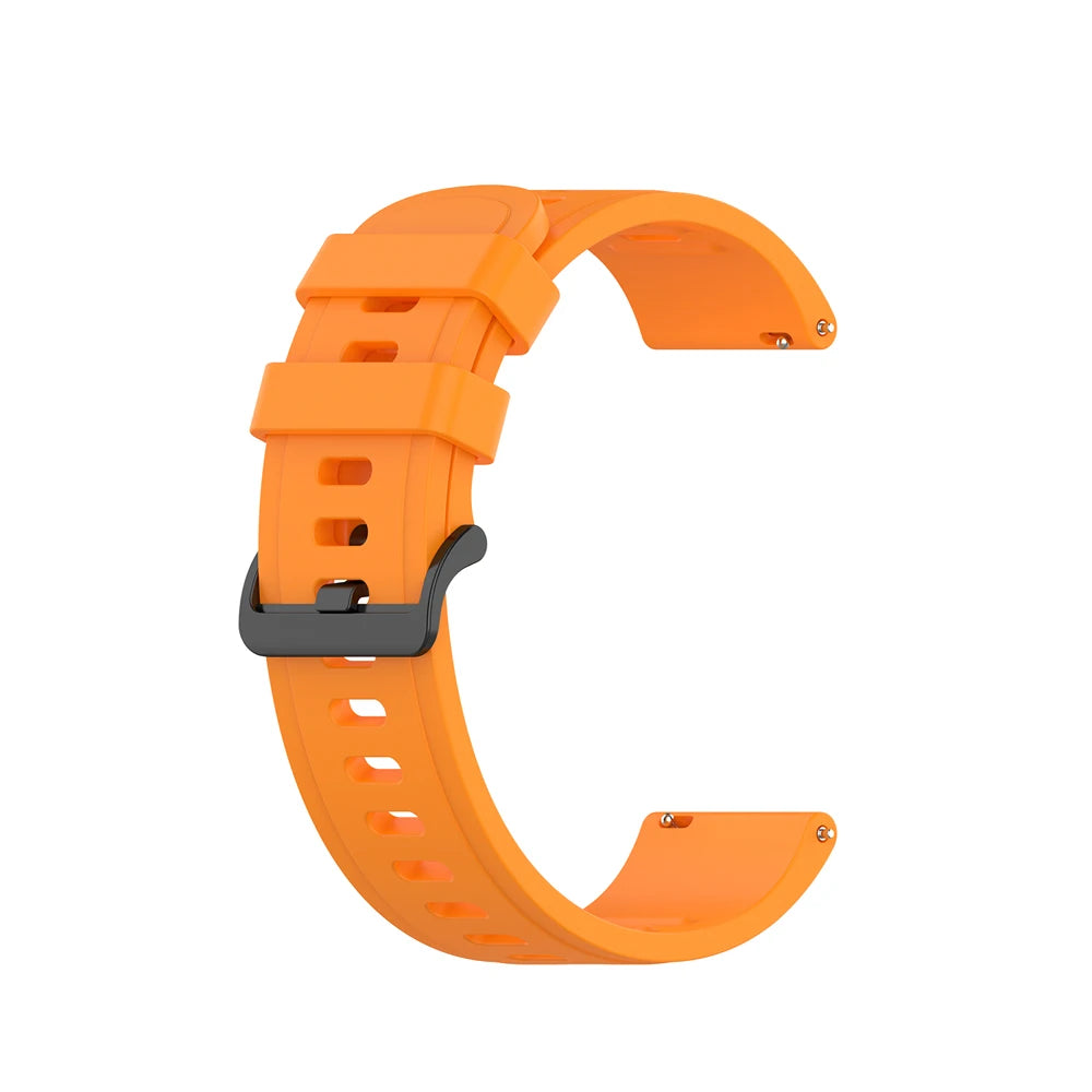 COROS Silicone Sport Watch Band with Black Buckle - Orange
