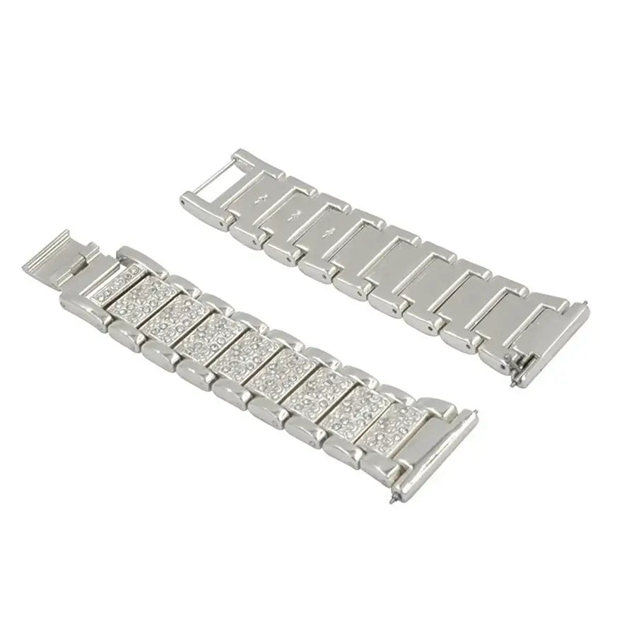 Fitbit Versa 4 Sparkling Panel Metal Bracelet Band - Silver