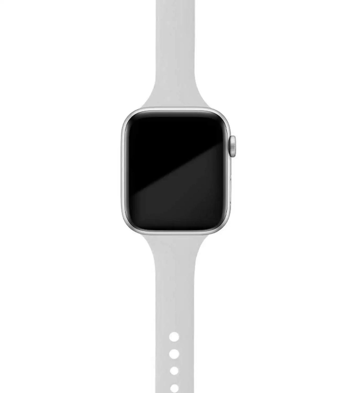 Light Gray tapered silicone Apple Watch band