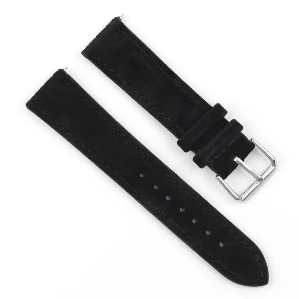 TicWatch Suede Leather Stitched Band - Black