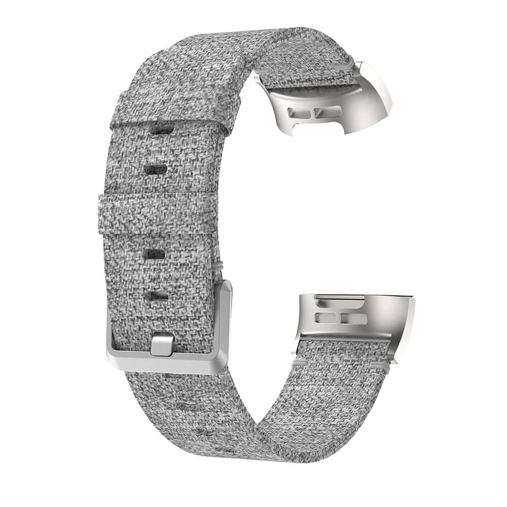 Fitbit Charge 5 & 6 Woven Nylon Buckle Band in Gray