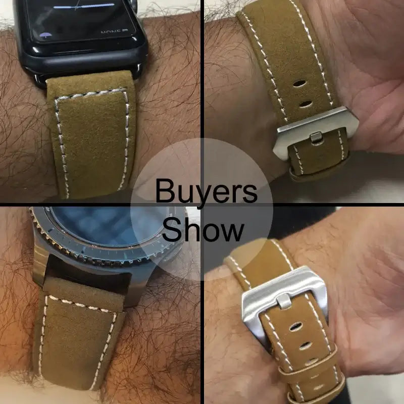 TicWatch Slim Stitched Leather Band - Leather strap fit examples
