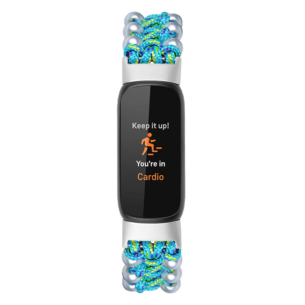 Fitbit Luxe Braided Rope Band with Pearl-Style Beads — design detail