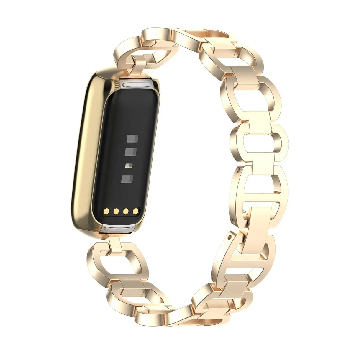 Fitbit Luxe Open-Link Stainless Steel Bracelet Band - Champagne Gold