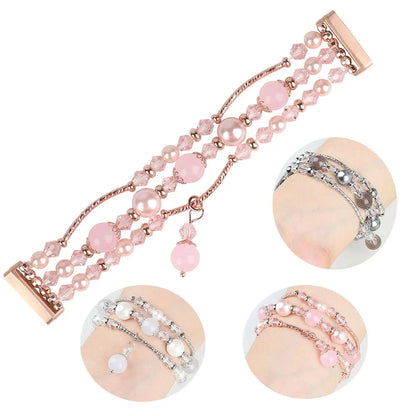 Fitbit Versa 4, Versa 3, Sense 2 and Sense Pearl Beaded Bracelet Band