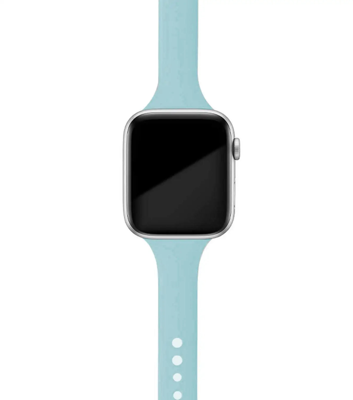 Pale Aqua tapered silicone Apple Watch band