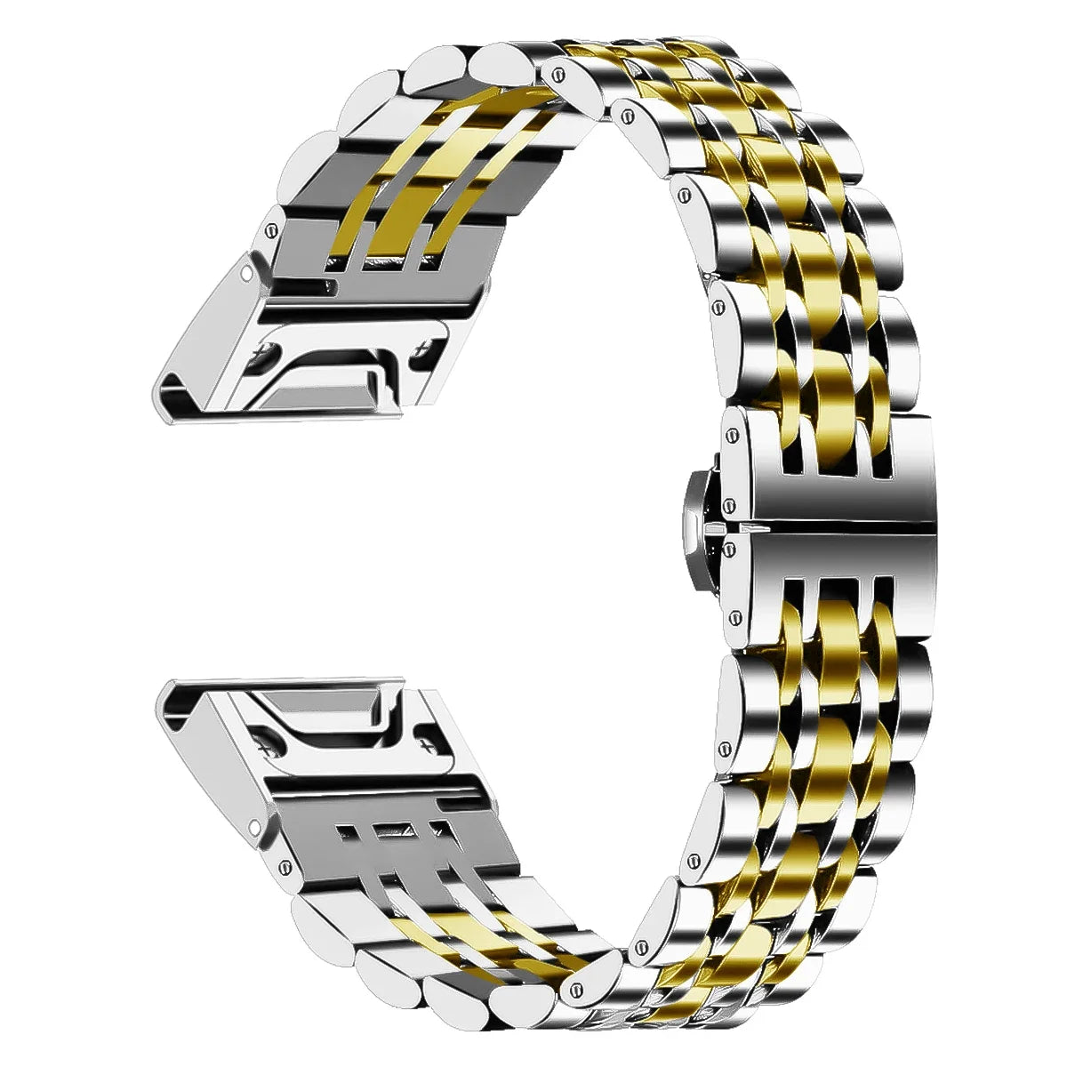 Garmin QuickFit Stainless Steel Multi-Link Band in Silver / Gold