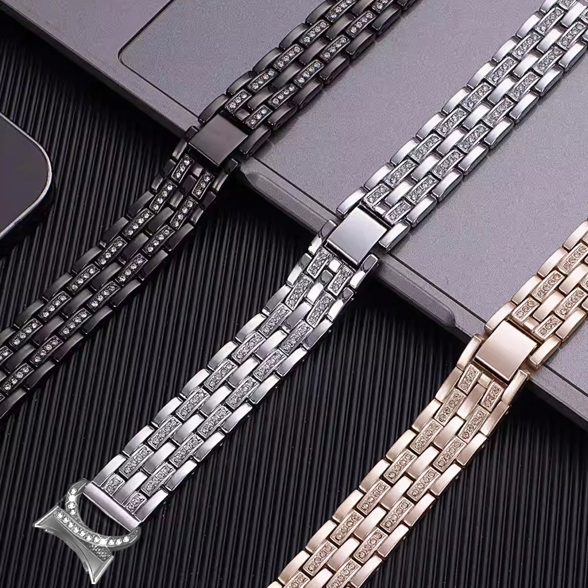 Google Pixel Watch 5, 4 and 3 41mm Rhinestone Bead Bracelet Band — product detail
