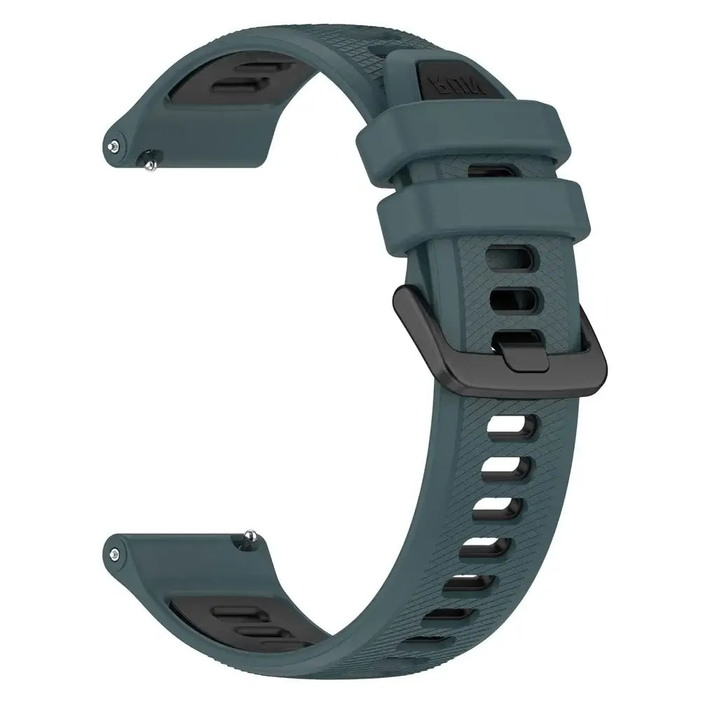 Amazfit Textured Silicone Band with Color and Buckle Options — Dark Teal / Black