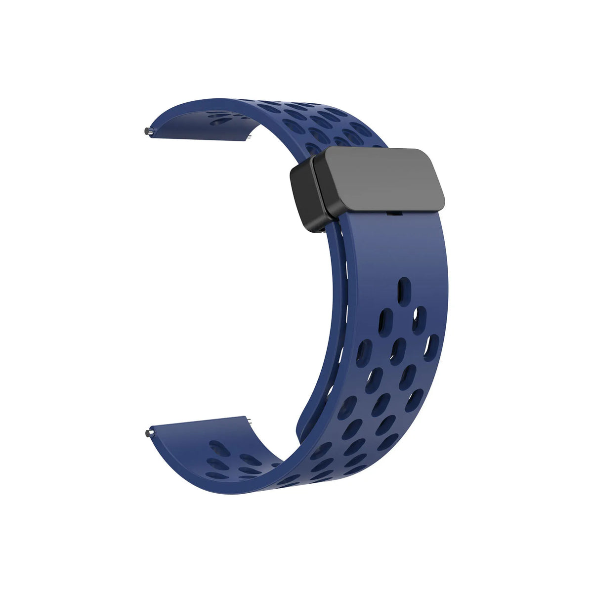 COROS Perforated Silicone Band with Magnetic Clasp – Navy Blue / Black Clasp