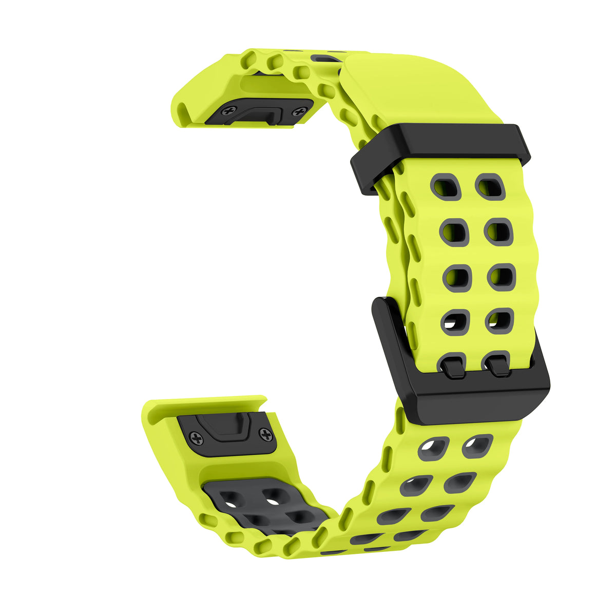 Green / Gray Garmin QuickFit 22/26mm Two-Tone Silicone Running Band