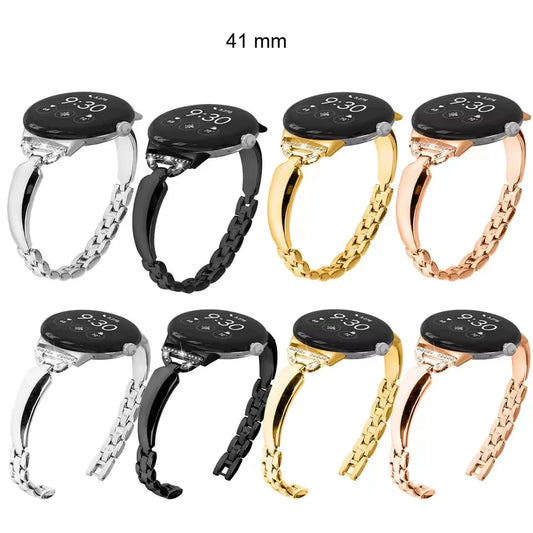 Google Pixel Watch 5, 4 and 3 41mm Slim Bling Chain Bracelet Band