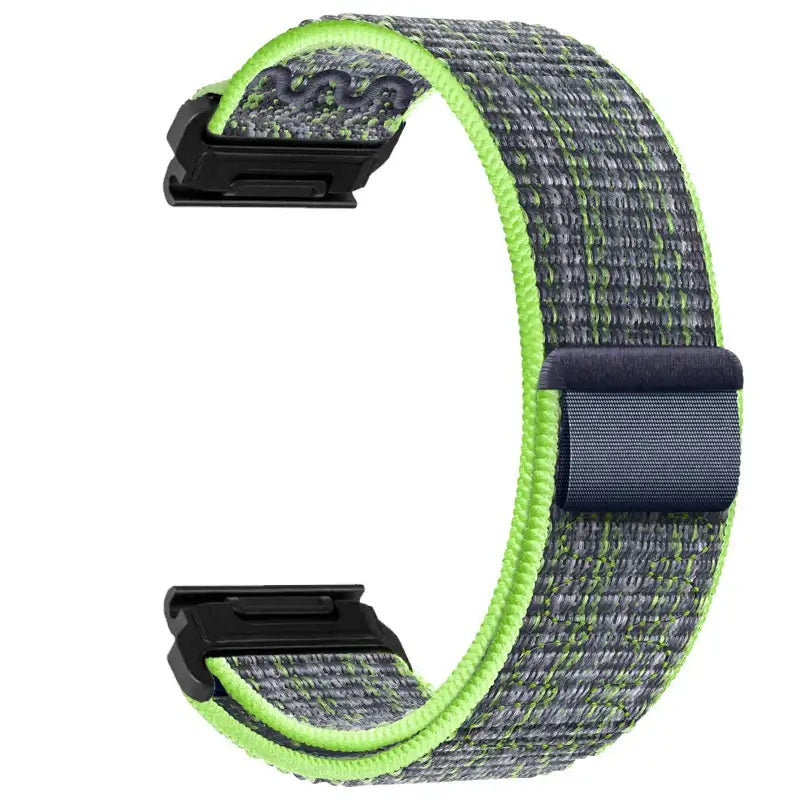 Garmin QuickFit Nylon Hook-and-Loop Band in Gray / Lime