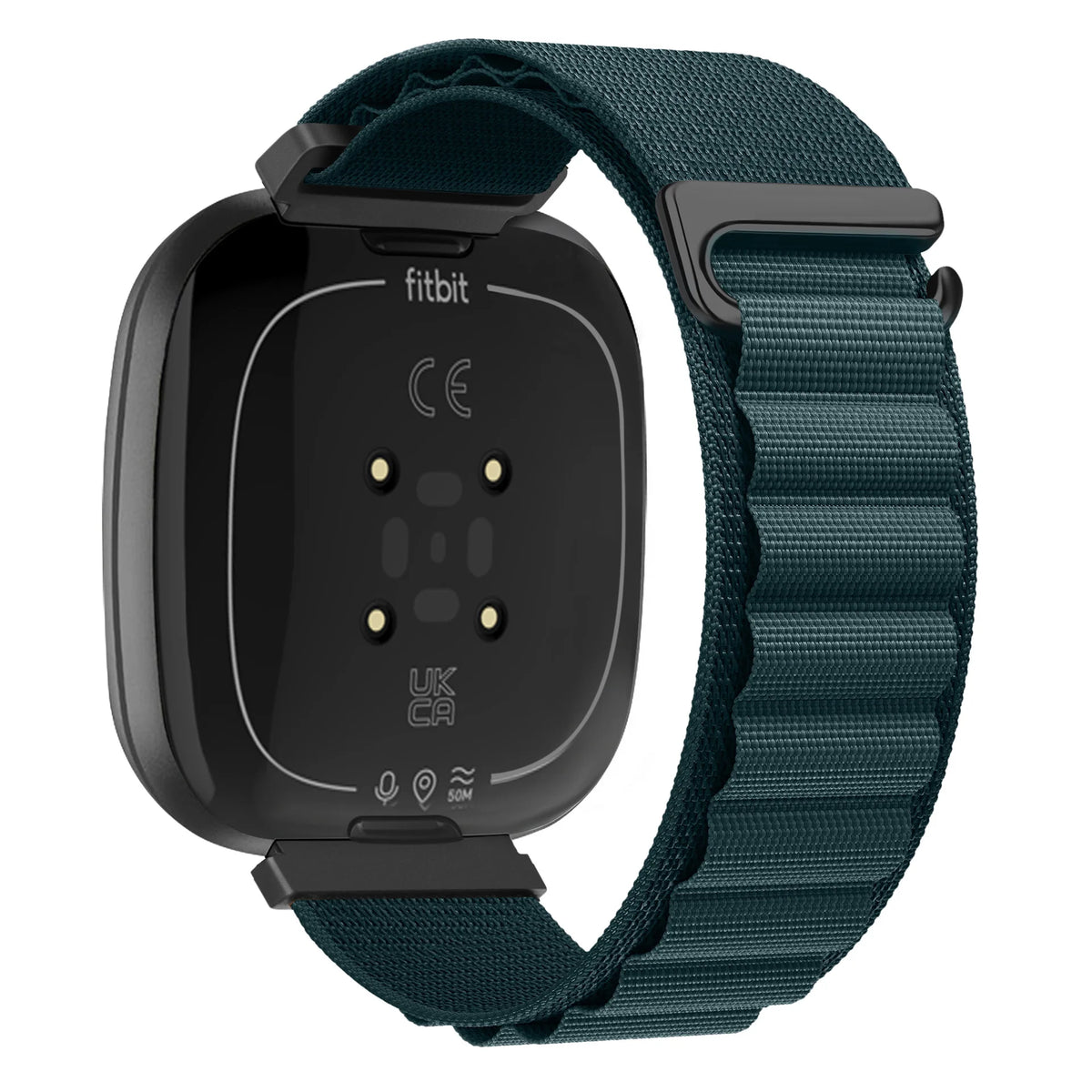 Deep Teal Fitbit Versa 4, Versa 3, Sense 2 and Sense Alpine Loop Nylon Band