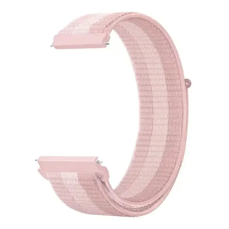 Amazfit Adjustable Nylon Sport Loop Band — Pink / White