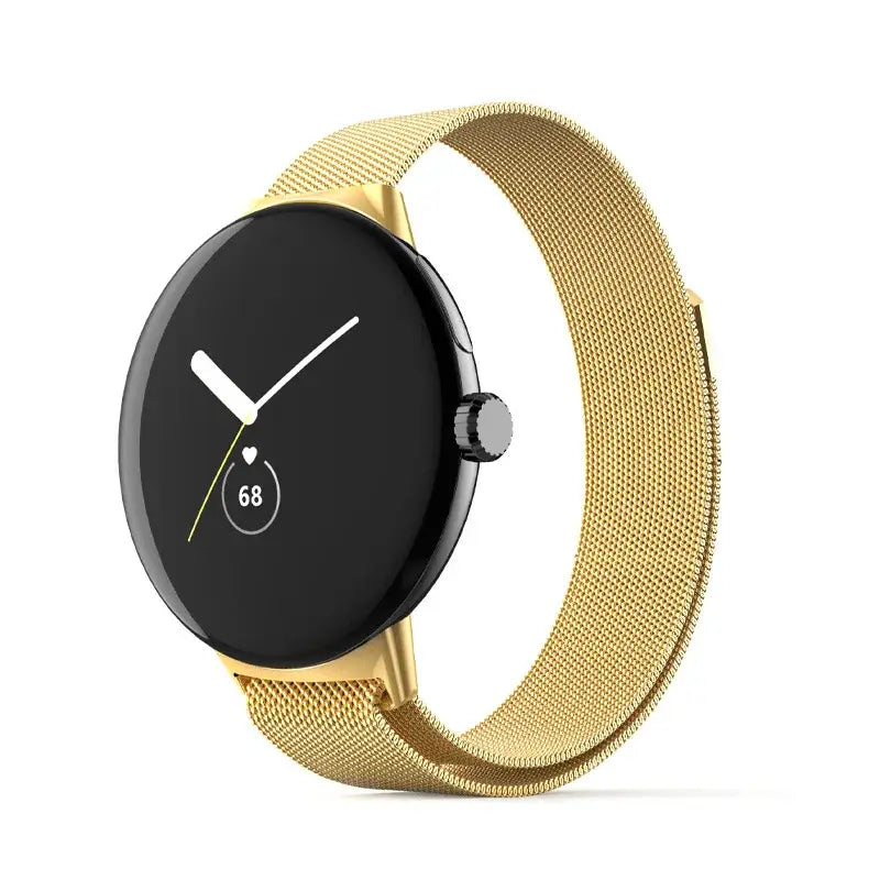 Milanese Mesh Google Pixel Watch Band - Magnetic Loop in Gold