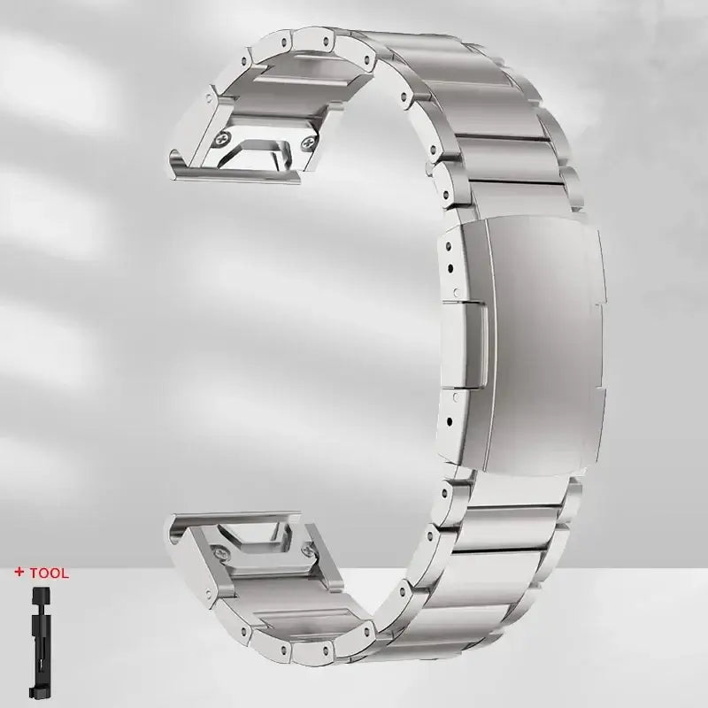 Garmin QuickFit Metal Link Band in Silver - Style 1