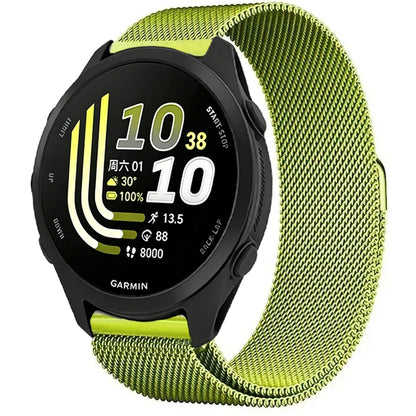 Grass Green Garmin 20/22mm Quick Release Magnetic Milanese Band