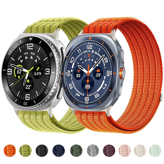 Samsung Galaxy Sport Nylon Woven Loop Watch Band – Watch8/Watch8 Classic/Watch9/Ultra/Ultra2 in diverse colors