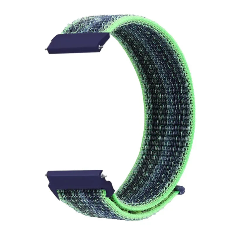 Polar Adjustable Nylon Sport Loop Band – Storm Green / Lime Edge