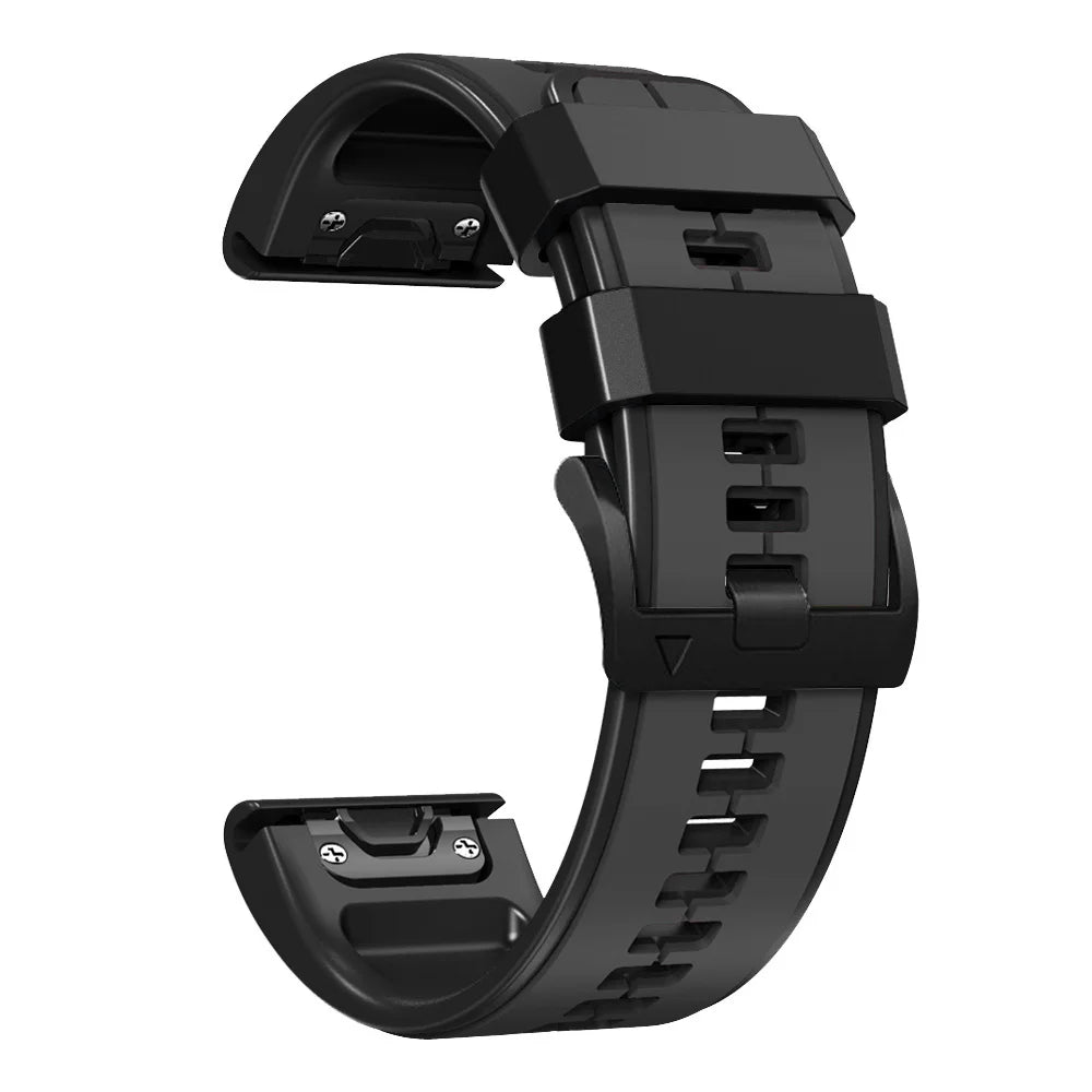 Garmin QuickFit Contrast-Panel Silicone Band in Charcoal / Black