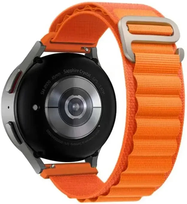 Motorola Moto Alpine-Style Nylon Band with Metal Hook — Orange / Silver Hook
