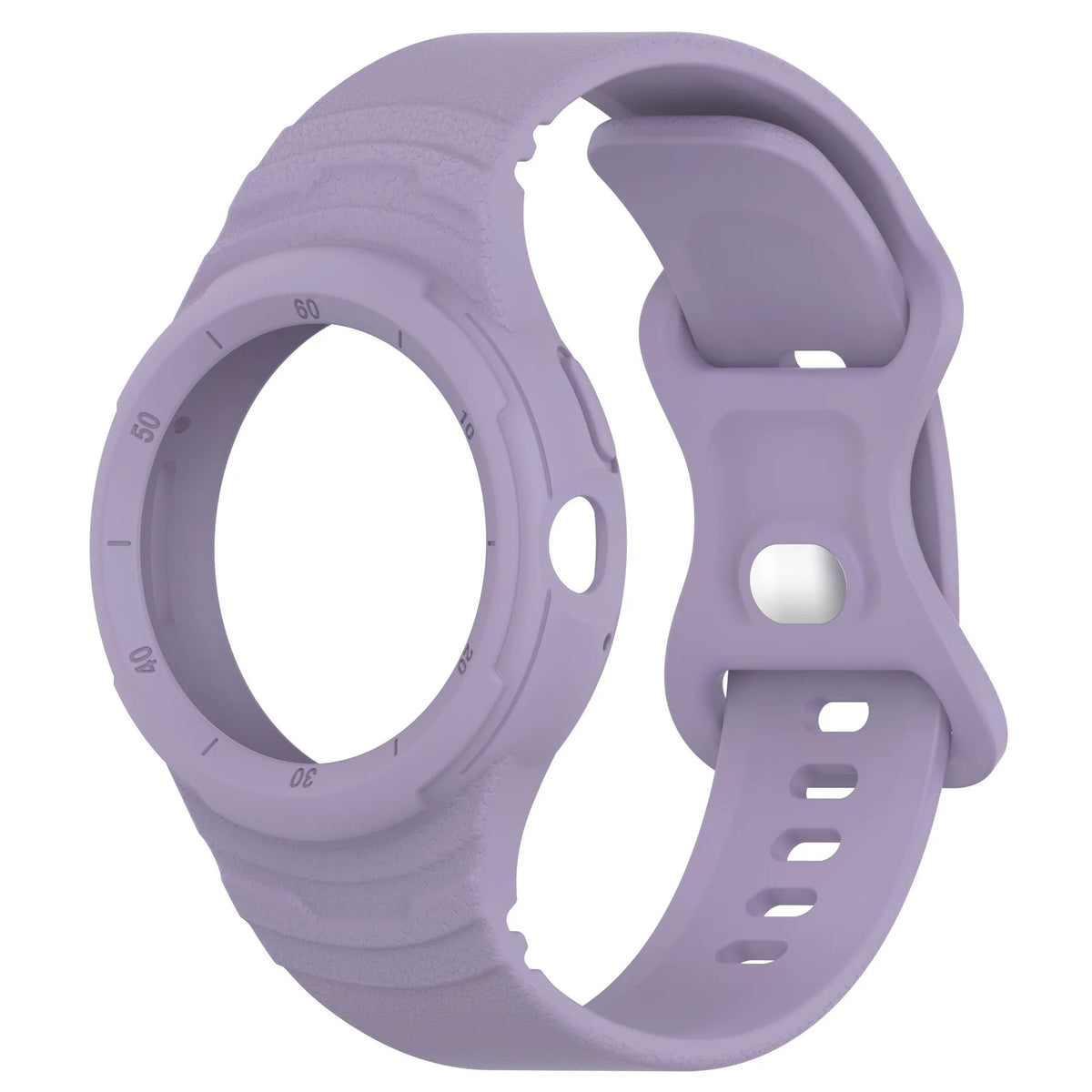 Light Purple Google Pixel Watch 3, 2 and 1 41mm Silicone Band with Built-In Case