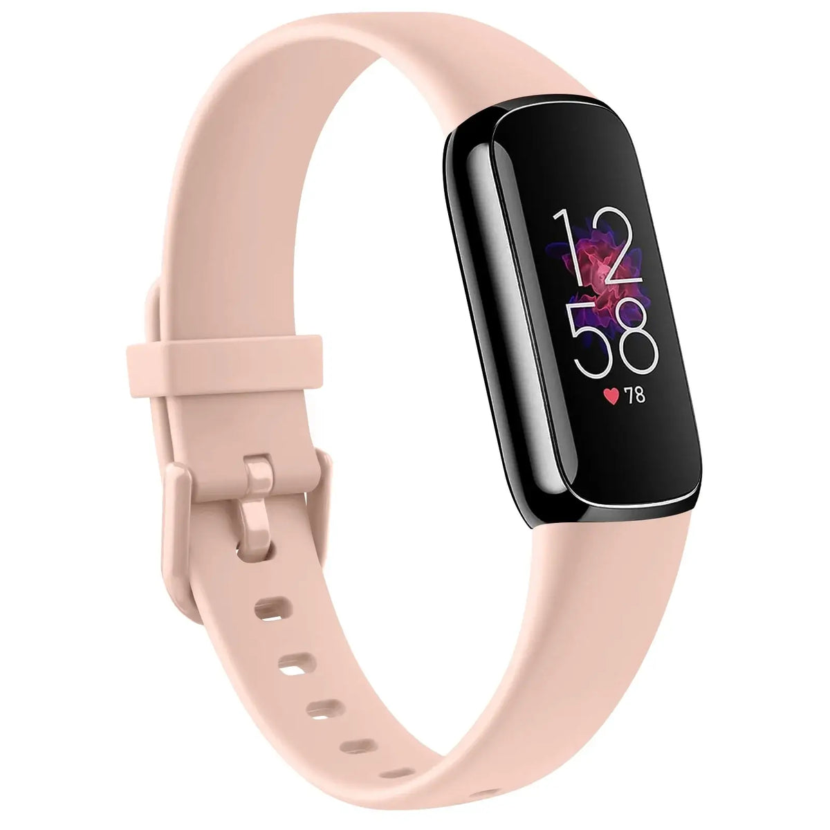 Fitbit Luxe Silicone Band with Solid & Glitter Finishes - Blush