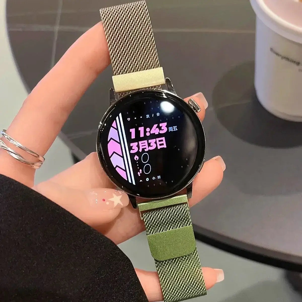 Gradient mesh band worn on wrist — BandsCo Straps