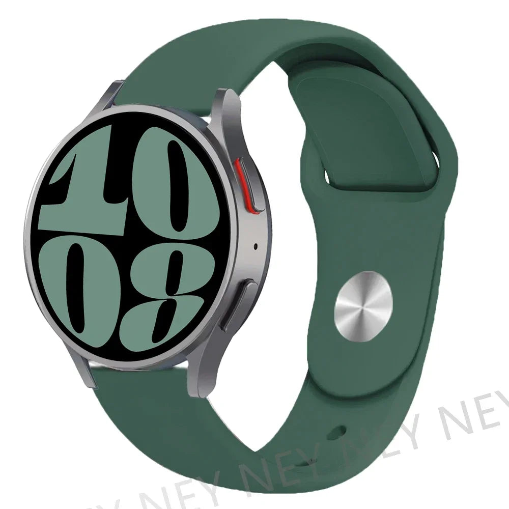 Polar Smooth Silicone Pin-and-Tuck Band — Pine Green