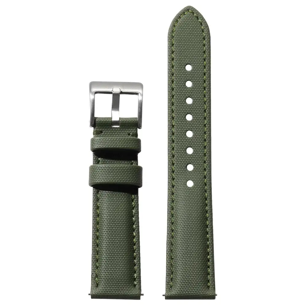 Amazfit Stitched Sailcloth Nylon Watch Band - Olive Green