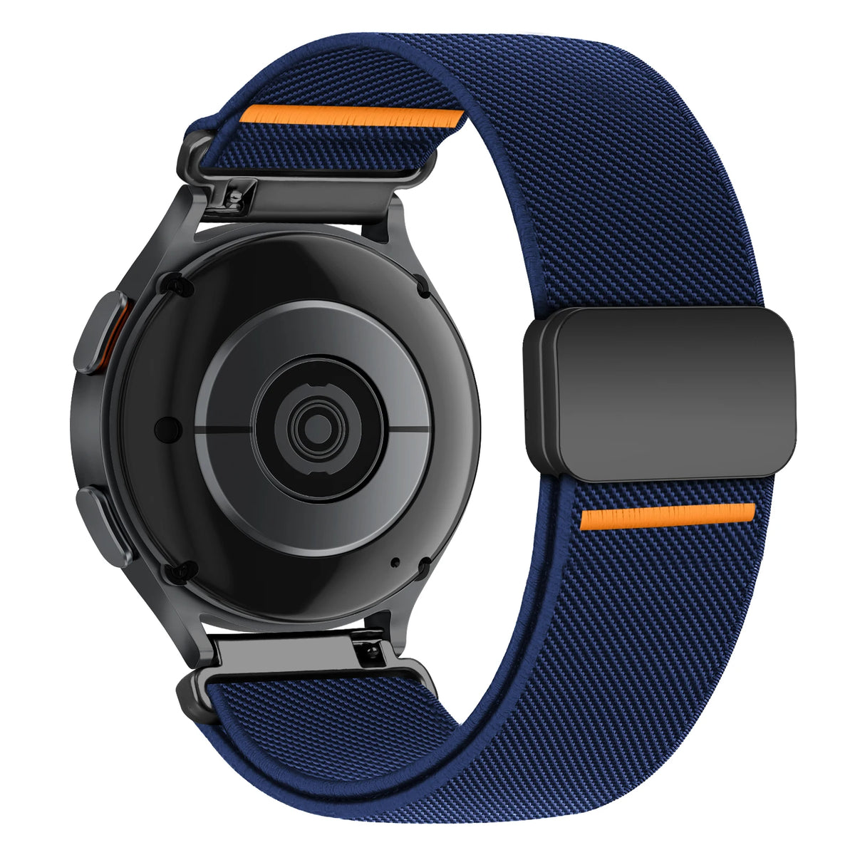 Motorola Moto Nylon Band with Magnetic Clasp and Orange Accents — Navy Blue