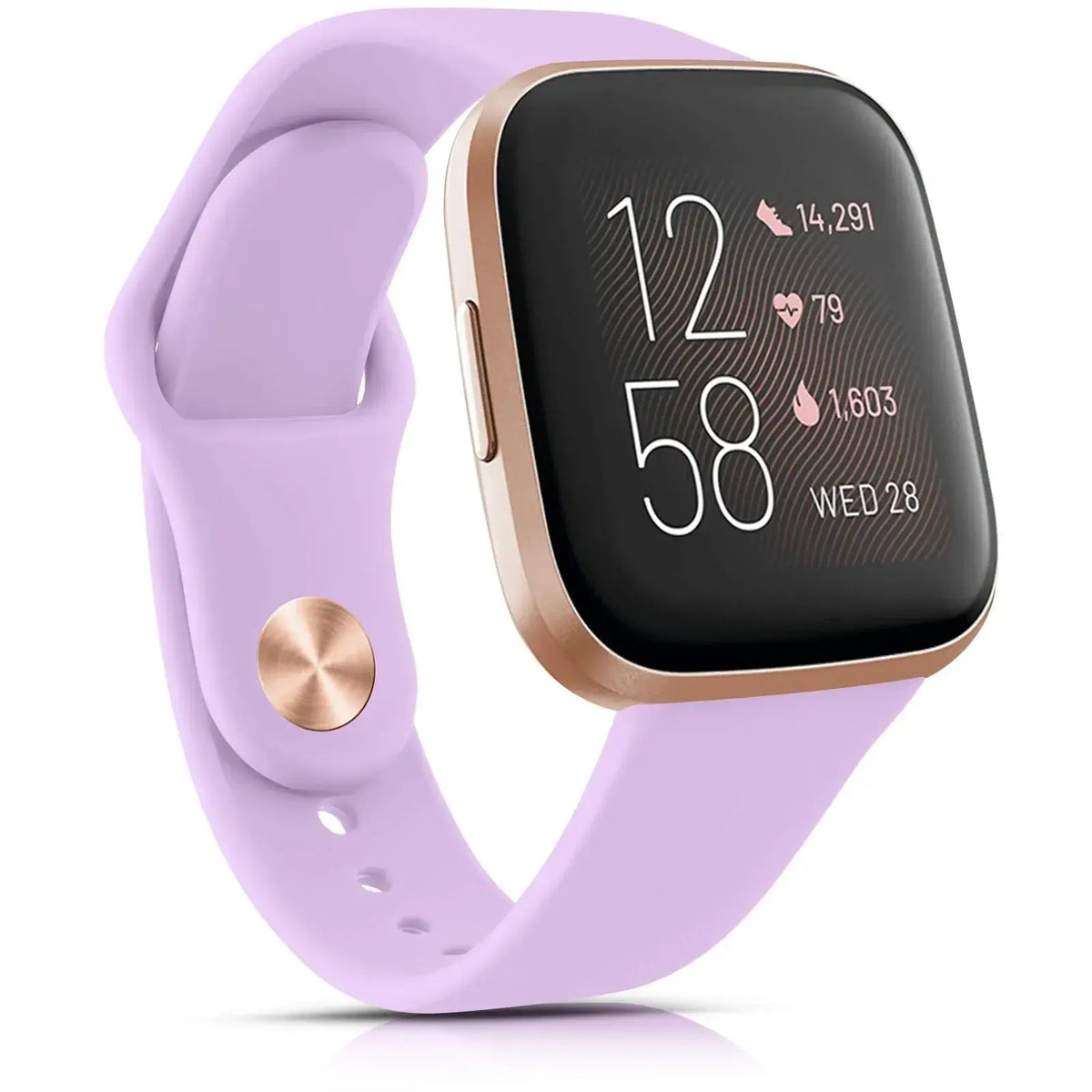 Fitbit Versa & Sense Silicone Pin-and-Tuck Band - Lilac