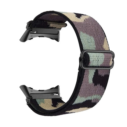 Green Camouflage Google Pixel Watch 5, 4 and 3 41mm Elastic Nylon Band, 31 Patterns