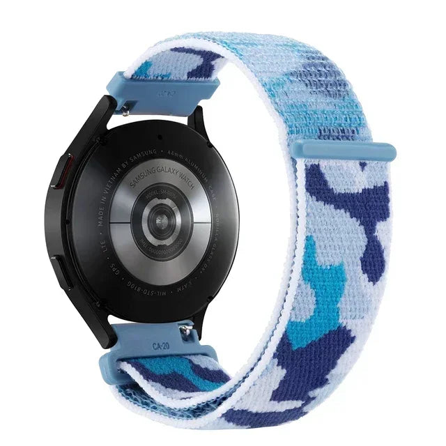COROS Adjustable Nylon Loop Watch Band in Colors & Camo - Blue Camo