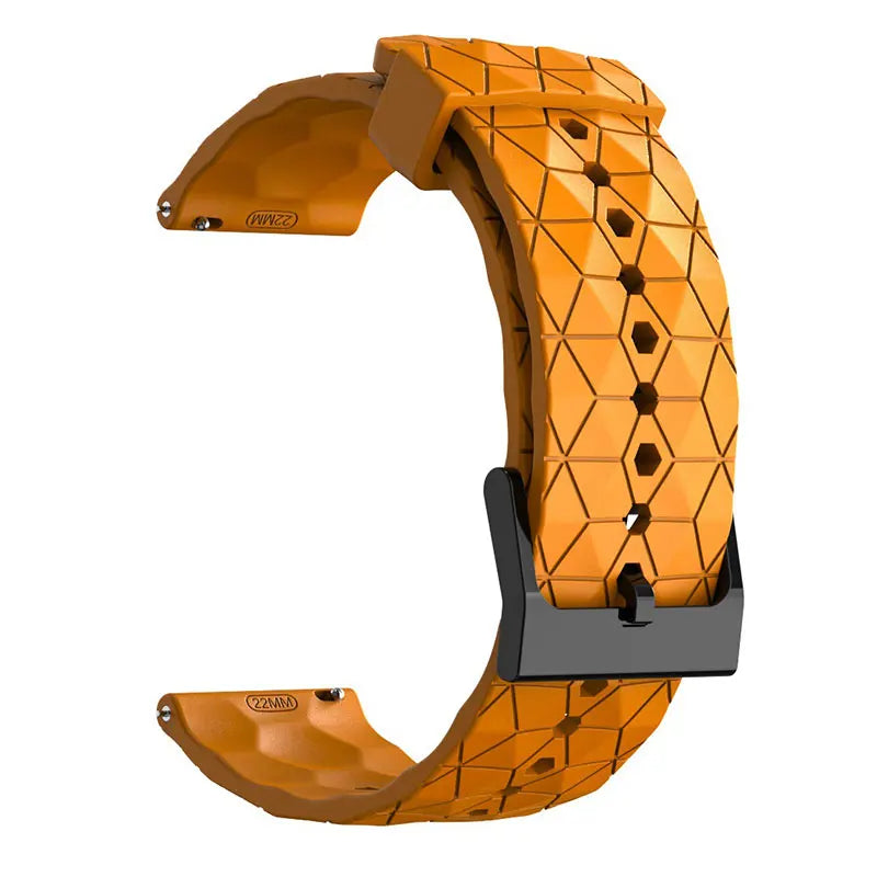 Motorola Moto Geometric Silicone Band with Black Buckle — Amber Orange