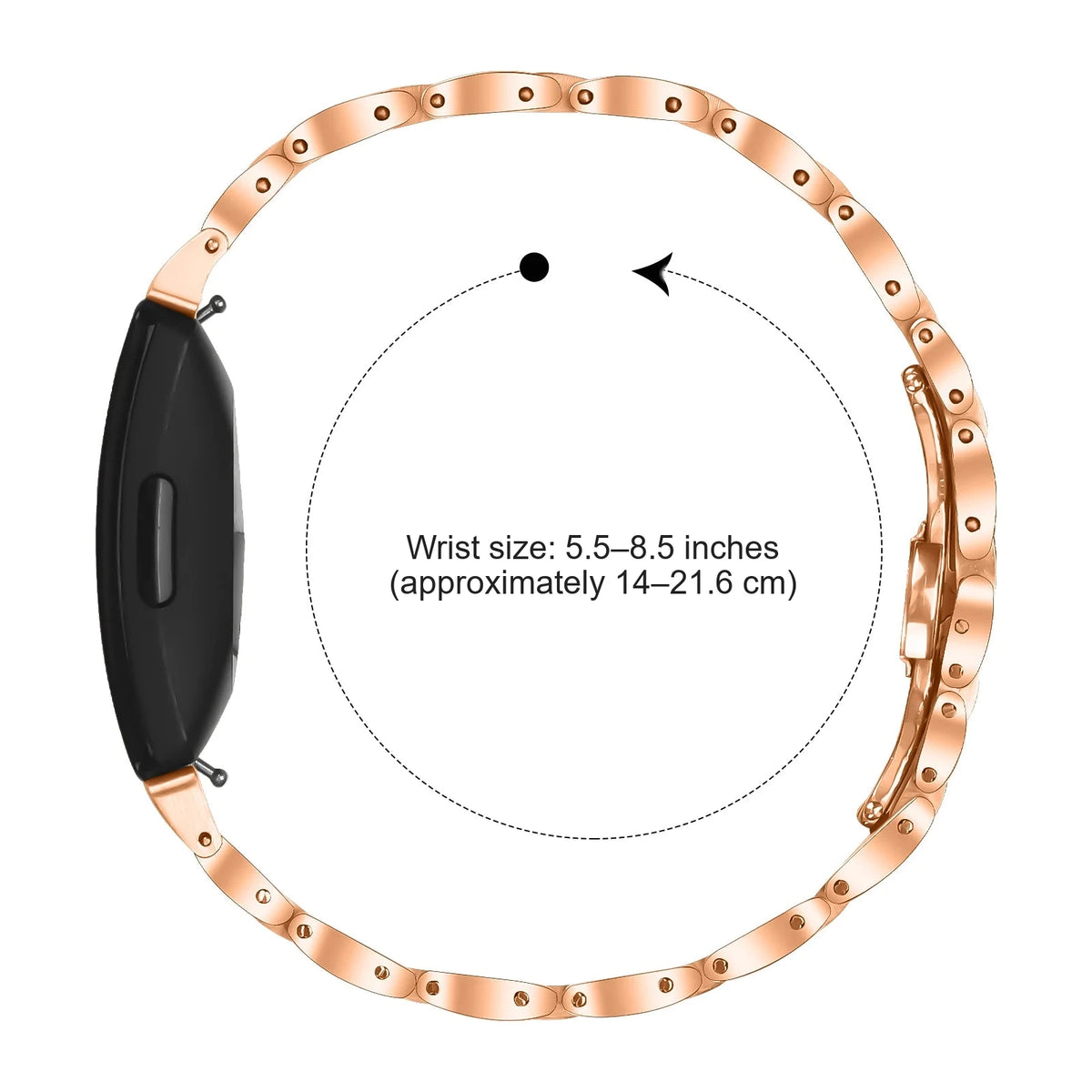 Fitbit Inspire 2, Inspire HR and Ace 3 Stainless Steel Link Band — band detail