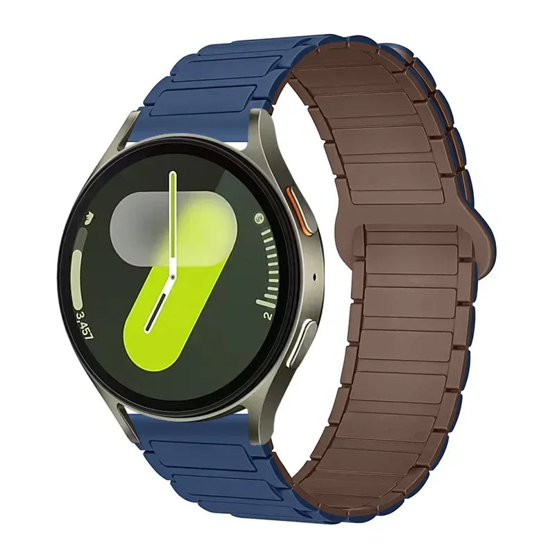 OnePlus Smartwatch Sport Magnetic Silicone Watch Band Strap on a smartwatch with a colorful display.