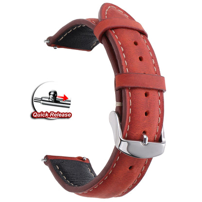 Garmin Vintage Stitched Leather Band in Red