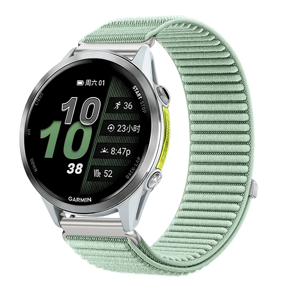 Motorola Moto Ribbed Nylon Sport Loop Watch Band — Mint Green