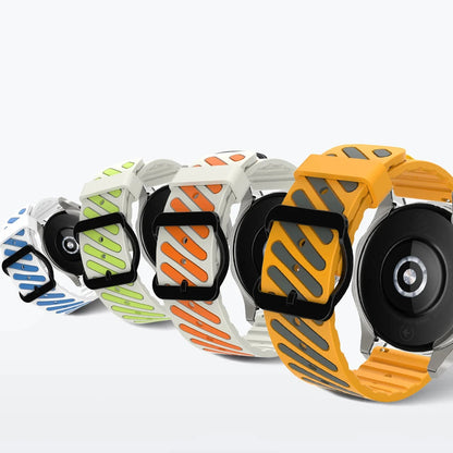 Garmin 22mm Quick Release Two-Tone Silicone Band — band detail