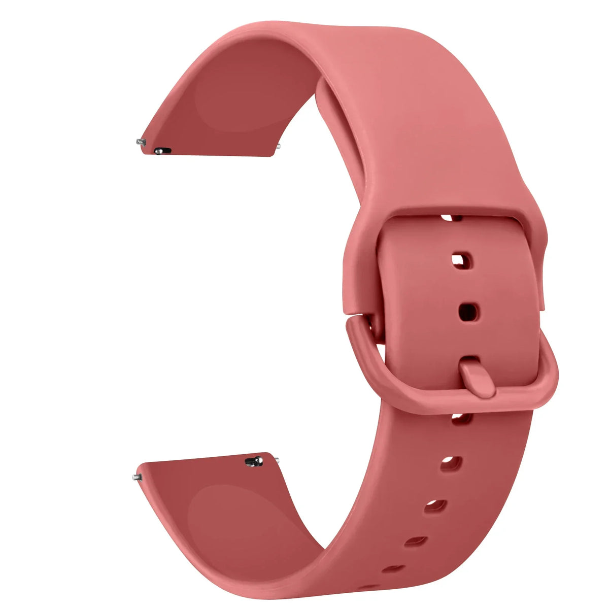 COROS Silicone Watch Band with Matching Buckle - Coral Red