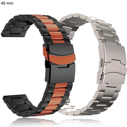 Google Pixel Watch 5, 4 and 3 45mm Titanium Link Band, Safety Clasp