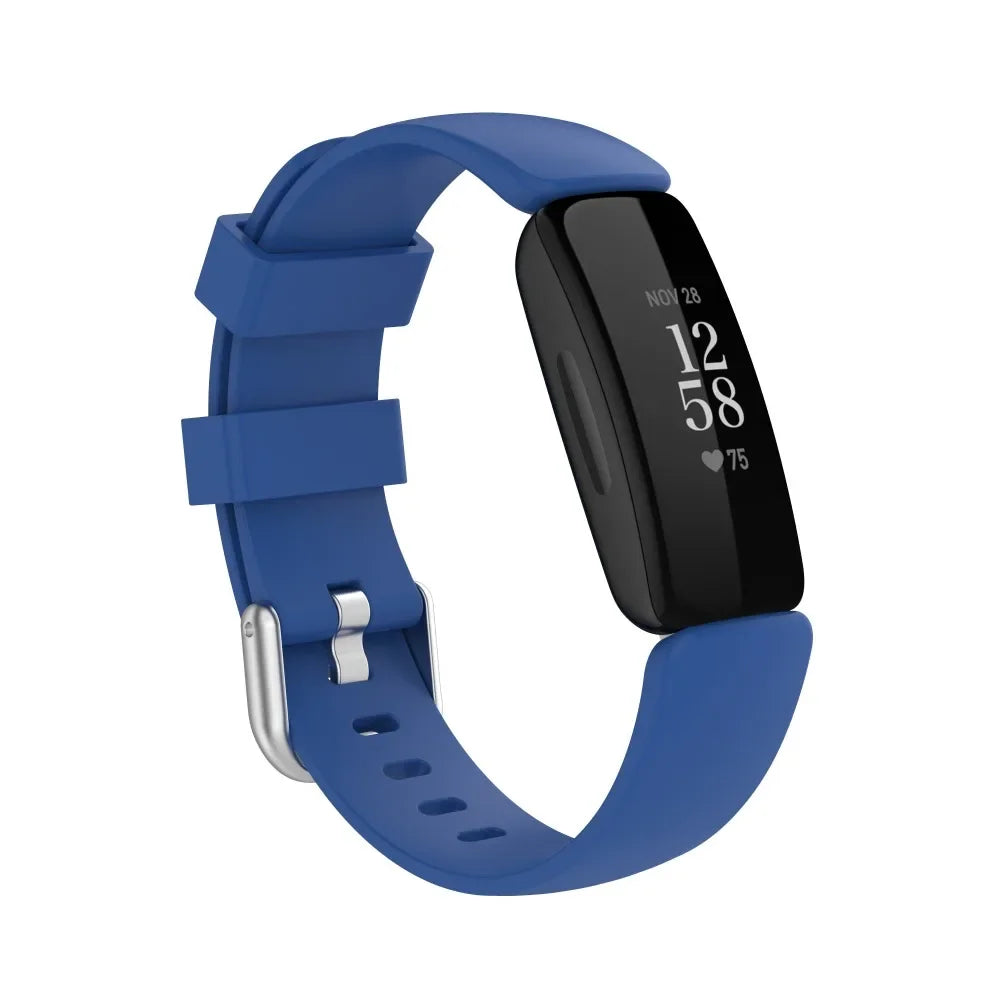 Fitbit Inspire 1/2/HR Classic Silicone Buckle Band - Royal blue band