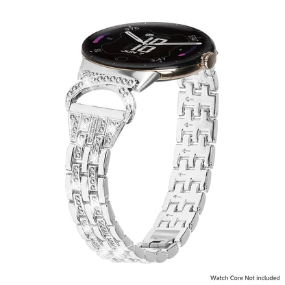 Silver Google Pixel Watch 5, 4 and 3 41mm Rhinestone Bead Bracelet Band