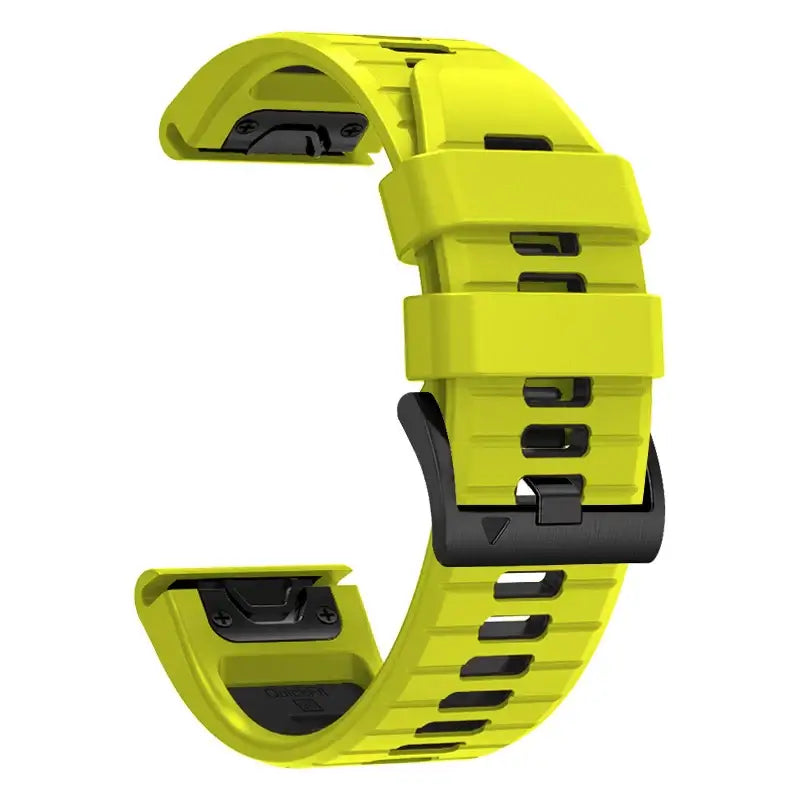 Garmin QuickFit Two-Tone Silicone Sport Band in Neon Yellow / Black