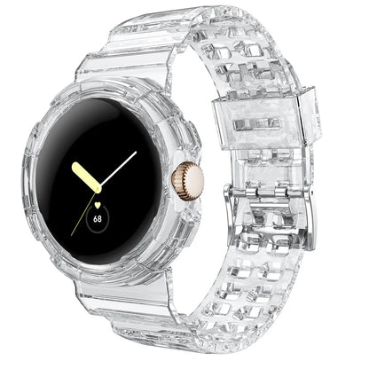 Google Pixel Watch 3, 2 and 1 41mm Clear TPU Band with Built-In Case